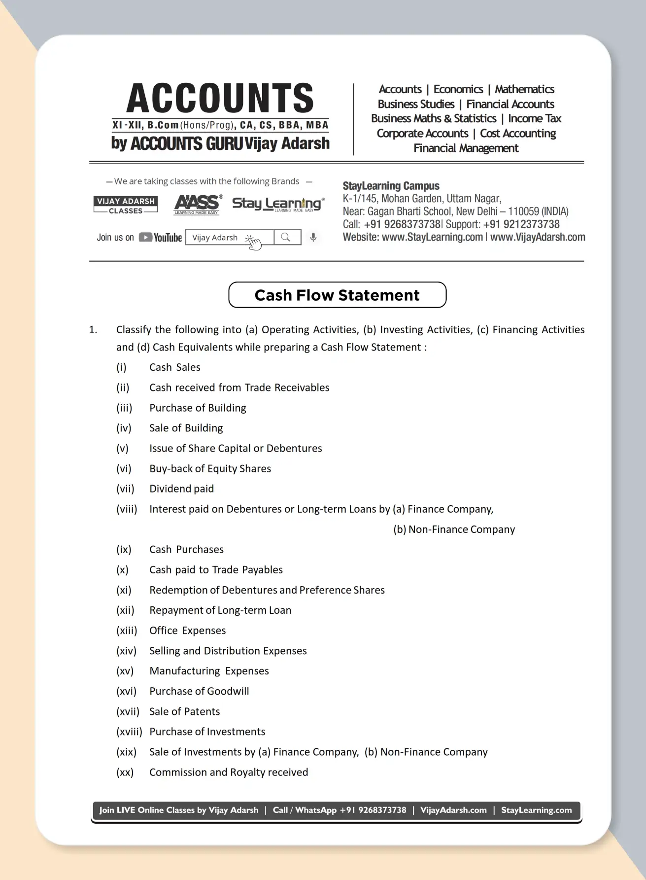 12th Accounts Marks Gainer by Vijay Adarsh Book - 11_C