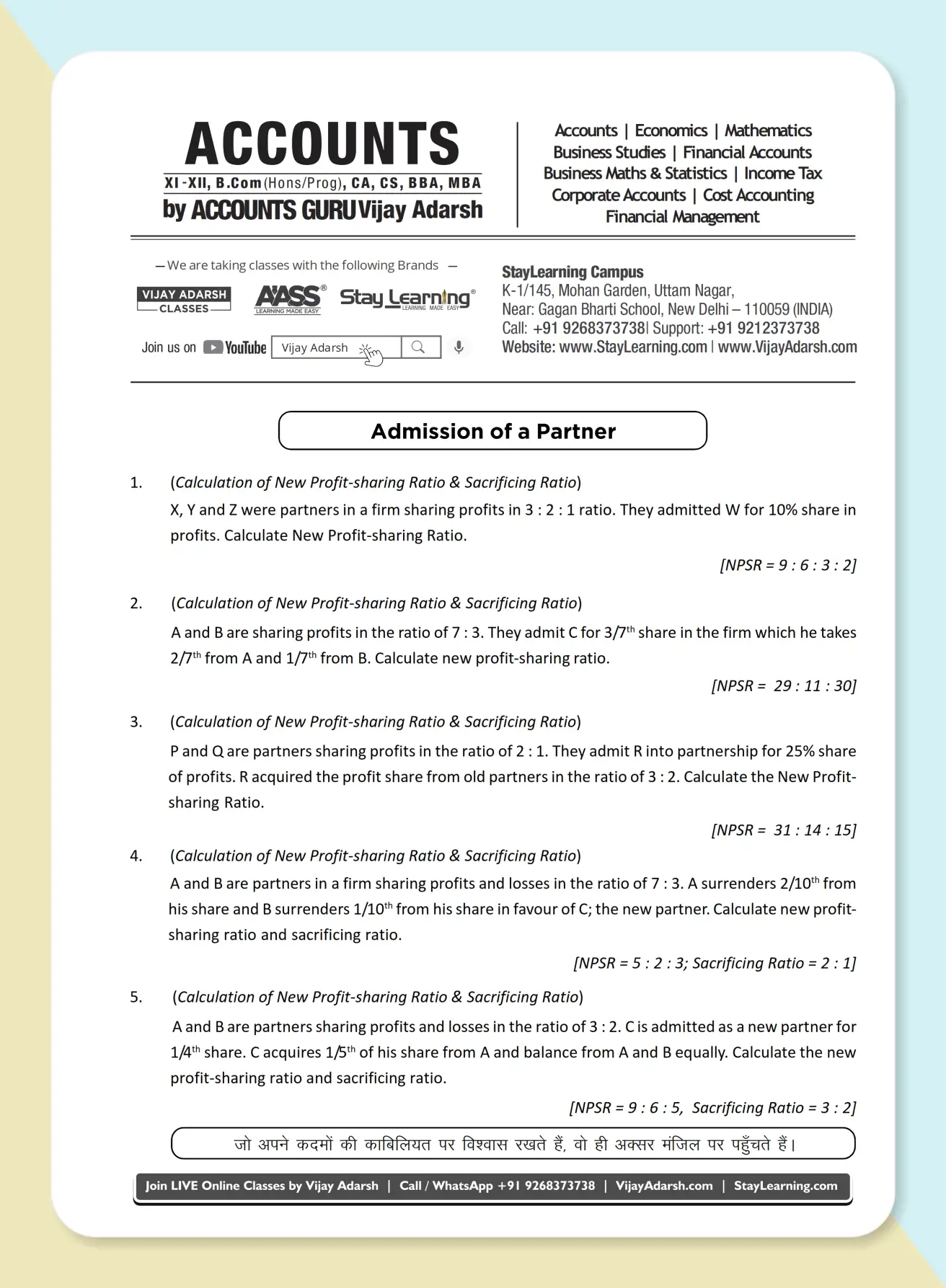 12th Accounts Marks Gainer by Vijay Adarsh Book - 5_C